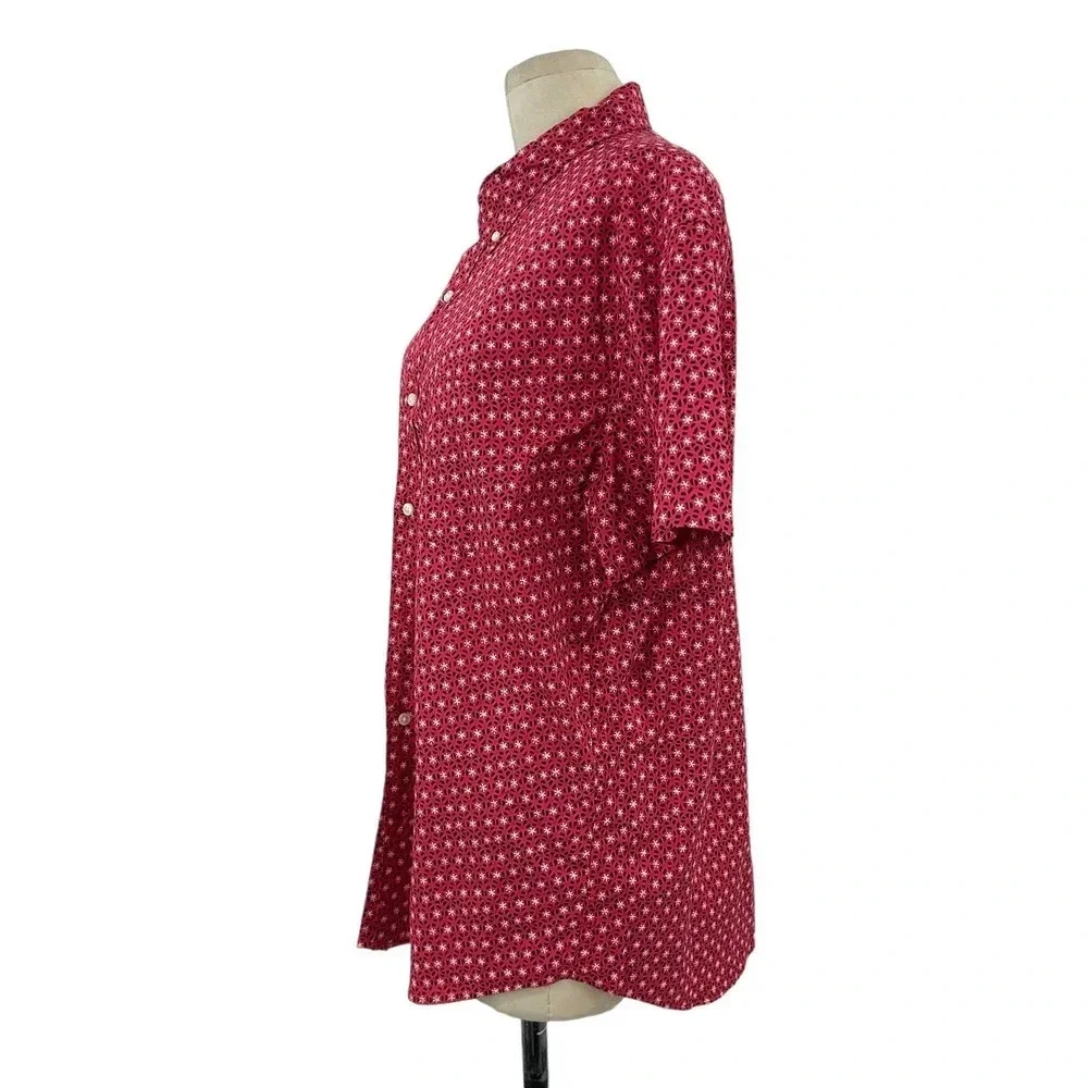 J. Crew Shirt‎ Slim Short Sleeve Stretch Secret Wash Cotton Poplin Top Size XL